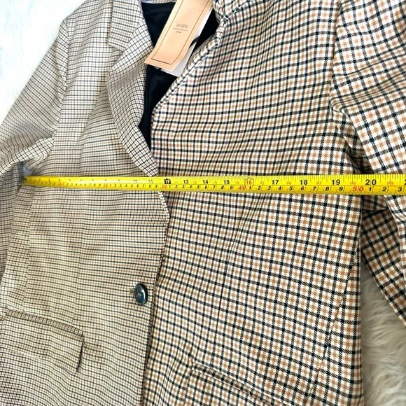 La Ligne Plaid Print Blazer NWT Size 14 & 10 - Picture 12 of 14